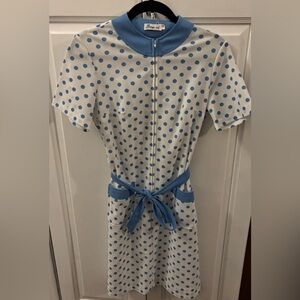 Vintage Bayard Blue Polka Dot Dress